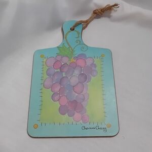 Grape Design Decorative Cutting Board - Blue and Purple - Chowwai Cheung